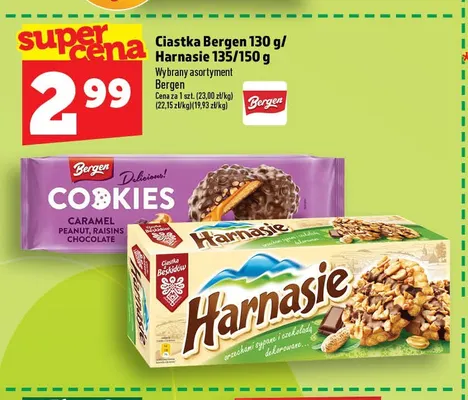 Ciastka Harnasie Bergen promocja w TOPAZ