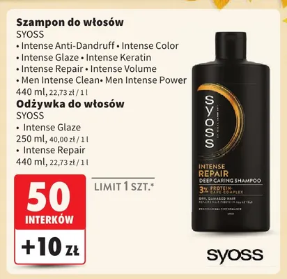 Szampon do włosów Syoss Intense Repair promocja w Intermarche