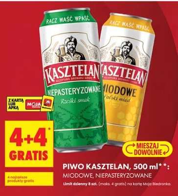 Piwo Kasztelan niepasteryzowane promocja w Biedronka
