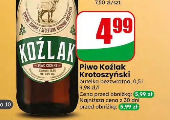 Piwo Koźlak Krotoszyński promocja w Dino