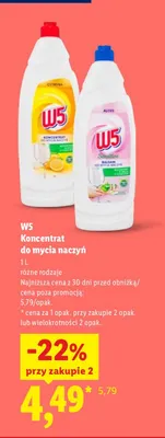 Koncentrat do mycia naczyń aloes W5 promocja w Lidl