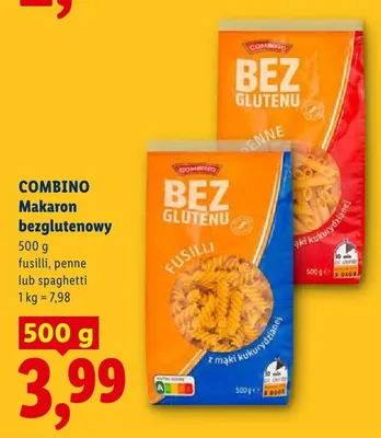 Makaron bezglutenowy fusilli Combino promocja w Lidl