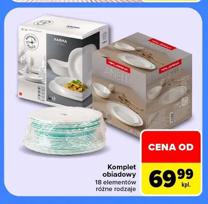 Komplet obiadowy 18 elementów promocja w Carrefour