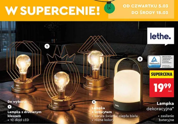 Lampka z uchwytem promocja w Biedronka