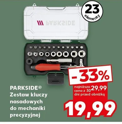 Zestaw kluczy nasadowych do mechaniki precyzyjnej Parkside 23 elementy promocja w Kaufland