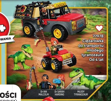 Klocki LEGO Jurassic World 77978 Ciężarówka do transportu młodego tyranozaura promocja w LEGO