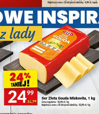 Ser Złota Gouda Mlekovita promocja w Twój Market
