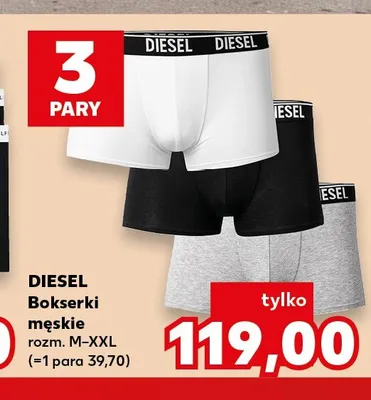 Bokserki męskie Diesel 3-pak promocja w Kaufland