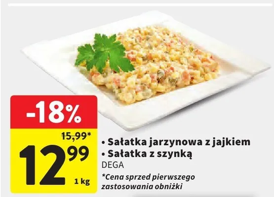 Sałatka jarzynowa z jajkiem / Sałatka z szynką promocja w Intermarche
