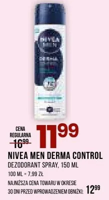 Dezodorant spray Nivea Men Derma Control promocja w Drogerie Natura