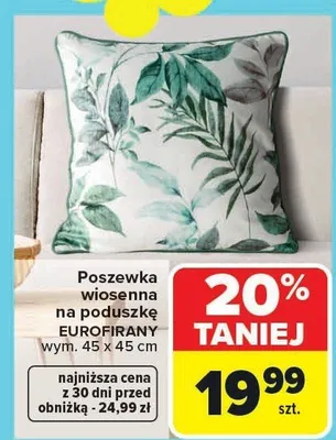 Poszewka wiosenna na poduszkę Eurofirany promocja w Carrefour Market