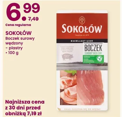 Boczek surowy wędzony Sokołów promocja w Frisco