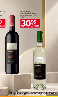 Wino białe Zmora słodkie promocja w Selgros