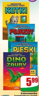Kolorowanka kwadratowy świat z naklejkami promocja w Dino