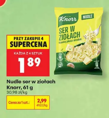 Nudle ser w ziołach Knorr promocja w Biedronka