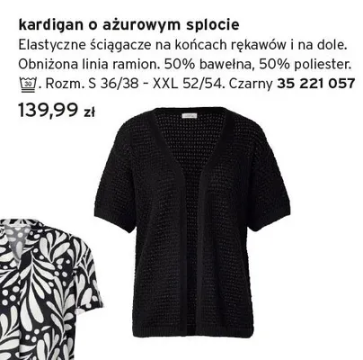 Kardigan o ażurowym splocie Tchibo promocja w Tchibo