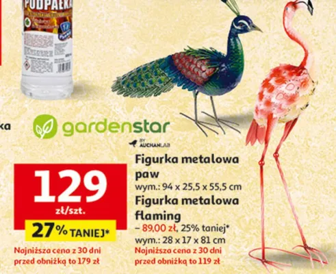 Figurka metalowa flaming promocja w Auchan