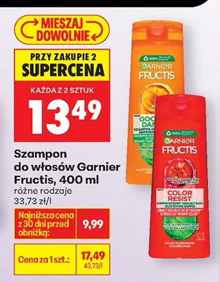 Szampon do włosów Fructis różne rodzaje promocja w Biedronka