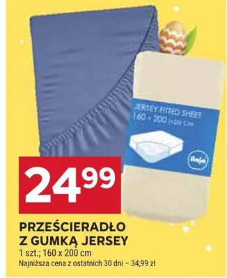 Prześcieradło z gumką Jersey promocja w Stokrotka