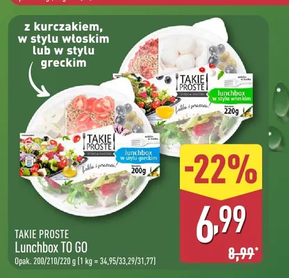 Lunchbox TO GO z kurczakiem Takie Proste promocja w Aldi