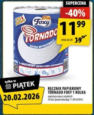 Ręcznik papierowy Tornado Foxy 1 rolka promocja w Arhelan