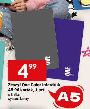 Zeszyt One Color Interdruk A5 96 kartek promocja w Twój Market