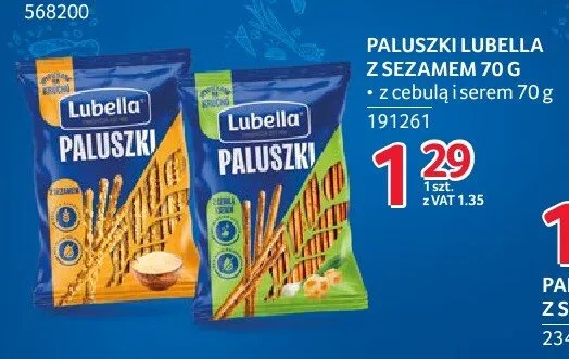 Paluszki z cebulą i serem Lubella promocja w Selgros
