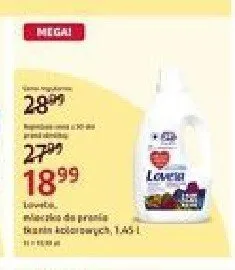 Mleczko do prania tkanin kolorowych Lovela promocja w Rossmann