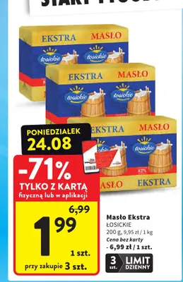 Masło Ekstra Łosickie promocja w Intermarche