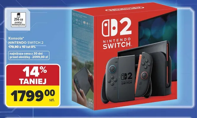 Konsola NINTENDO SWITCH 2 256 GB promocja w Carrefour