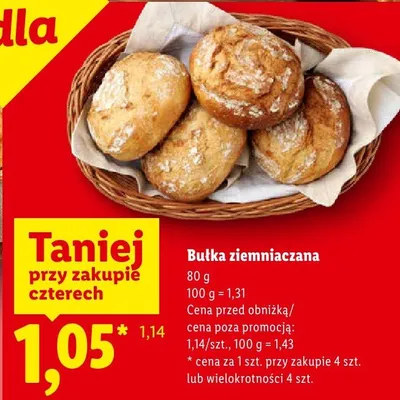 Bułka ziemniaczana promocja w Lidl