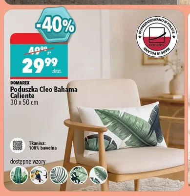 Poduszka Domarex Cleo Bahama Caliente promocja w Biedronka Home
