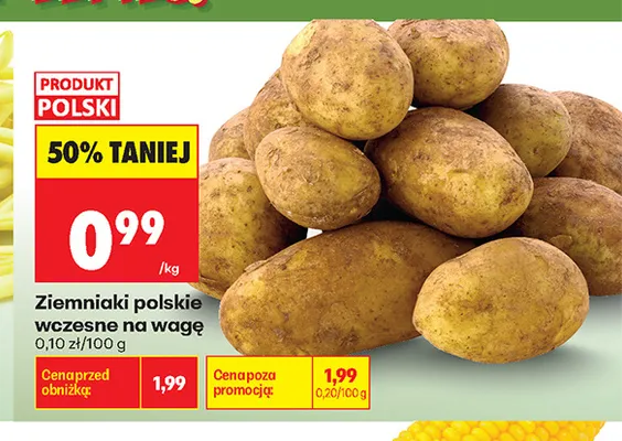 Ziemniaki polskie wczesne na wagę promocja w Biedronka