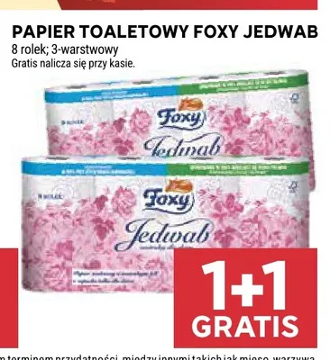 Papier toaletowy 3-warstwowy Foxy Jedwab 8-pak promocja w Stokrotka