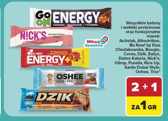Baton proteinowy Oshee High Protein promocja w Carrefour