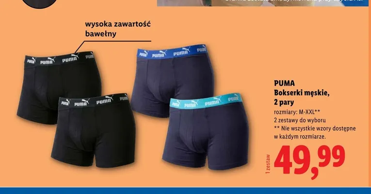 Bokserki męskie PUMA 2-pak promocja w Lidl