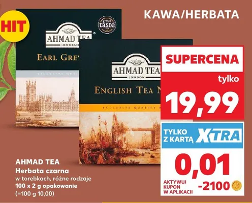 Herbata czarna Ahmad Tea Earl Grey promocja w Kaufland