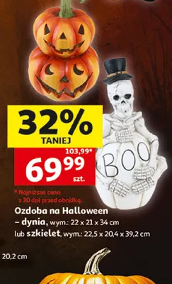 Ozdoba na Halloween szkielet promocja w Auchan