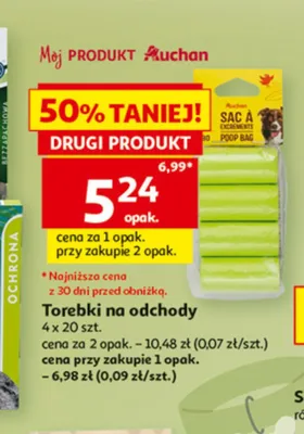 Torebki na odchody Auchan promocja w Auchan