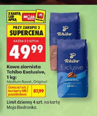 Kawa ziarnista Tchibo Exclusive Medium Roast promocja w Biedronka