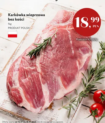 Karkówka wieprzowa bez kości polska Market Point promocja w Market Point