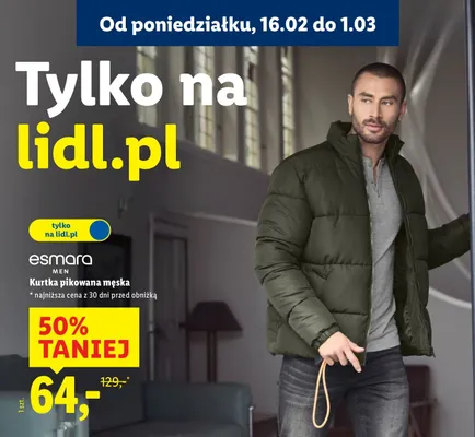 Kurtka pikowana męska promocja w Lidl