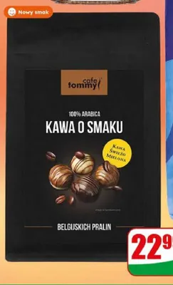 Kawa mielona Tommy Cafe o smaku belgijskich pralin promocja w Dino