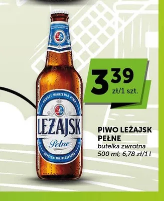 Piwo Leżajsk Pełne butelka zwrotna promocja w Euro Sklep