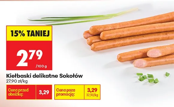 Kiełbaski delikatne promocja w Biedronka