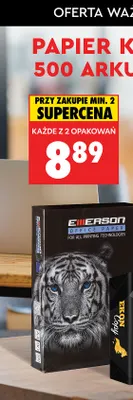 Papier ksero A4 Emerson 80 g promocja w Biedronka