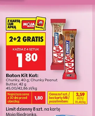Baton Kit Kat Chunky promocja w Biedronka