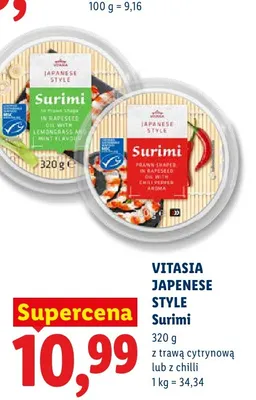 Surimi z trawą cytrynową Vitasia Japanese Style promocja w Lidl