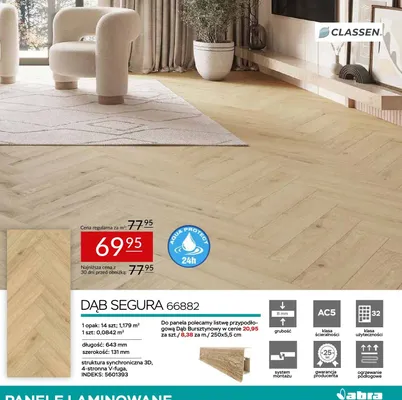 Panele laminowane dąb segura 66882 promocja w Abra Meble
