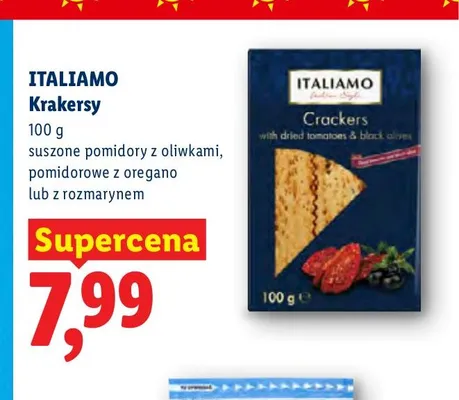 Krakersy pomidorowe z oregano Italiamo promocja w Lidl